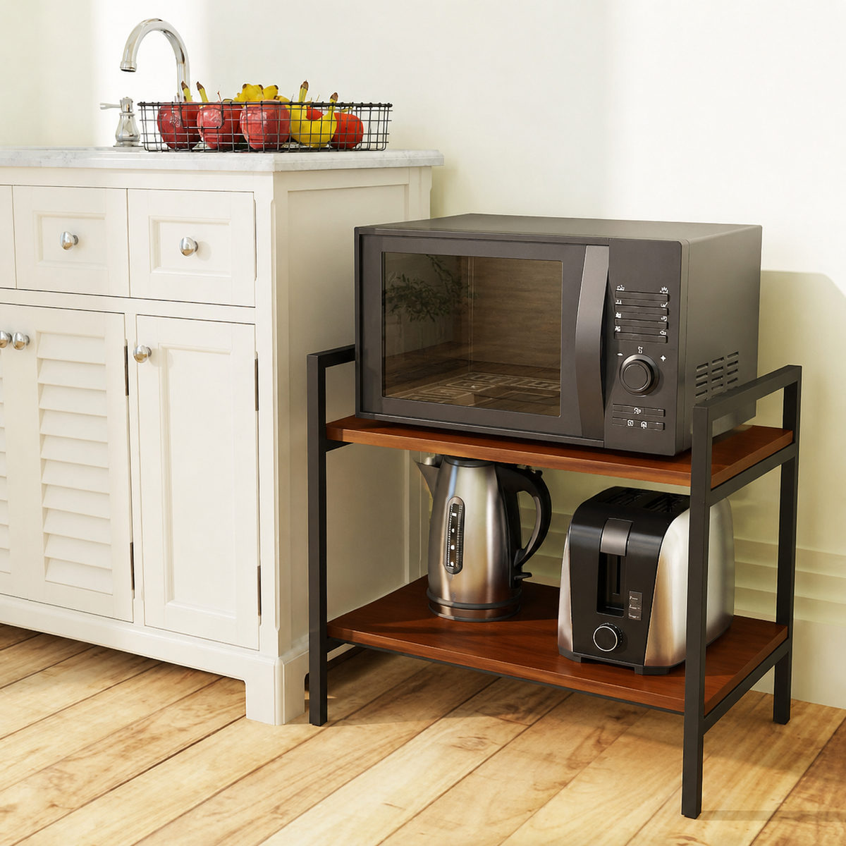 Wooden shelf for kitchen